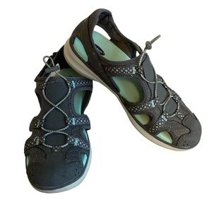 Dr. Scholl’s Cancun Fisherman Sandals Gray & Mint Green Size 7